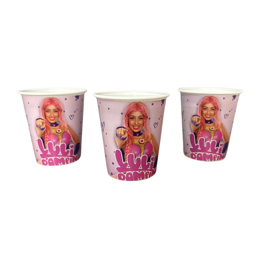 Pack 6 Vasos Cotillón Cumpleaños Luli Pampin