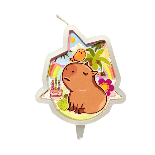 Vela Cumpleaños Capibara Capybara Cotillón