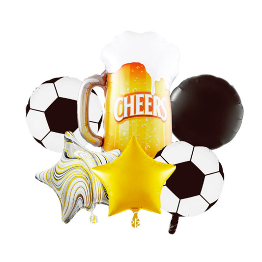 Set De Globos Cerveza Decoración Cumpleaños