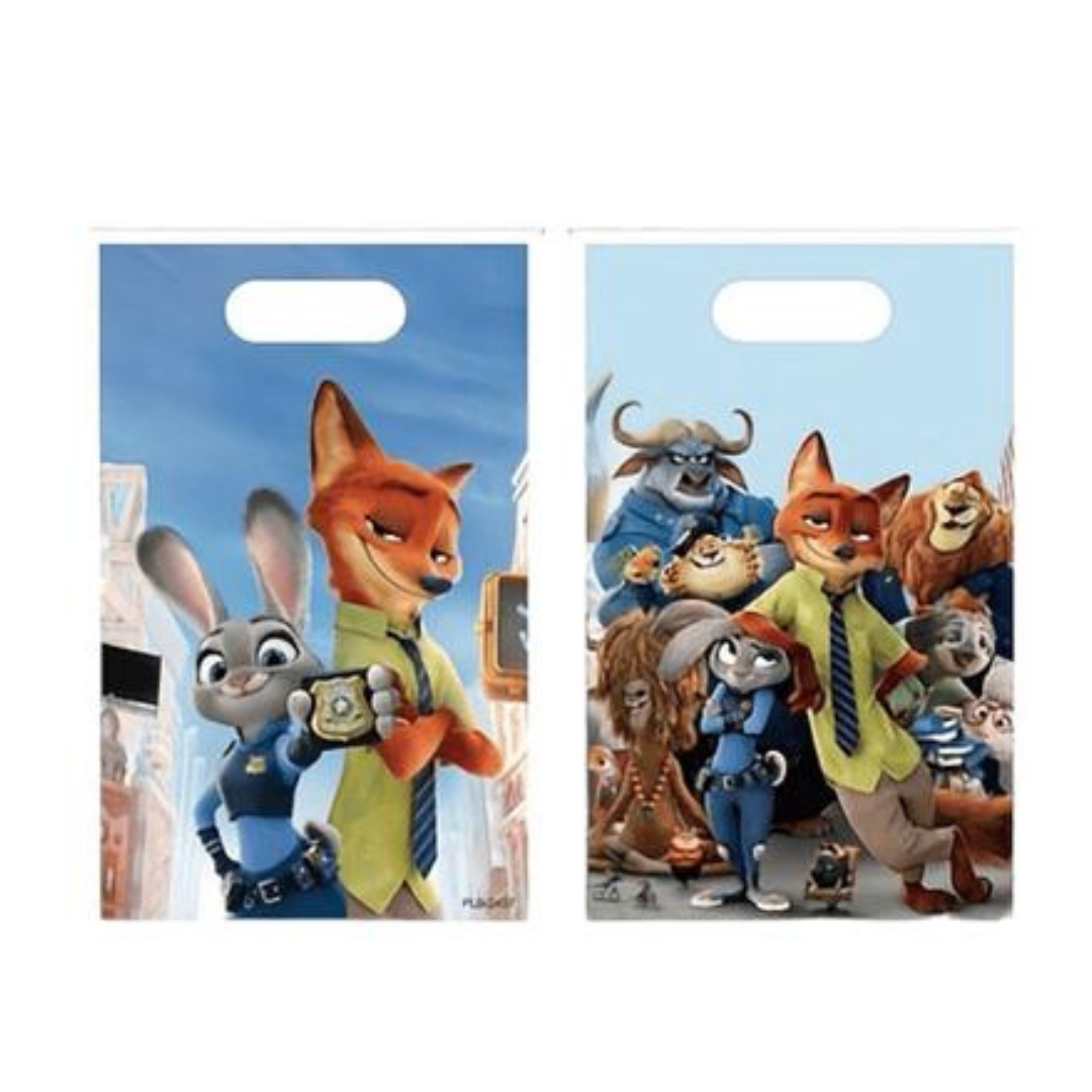 Pack 10 Bolsas Dulceras Cumpleaños Zootopia
