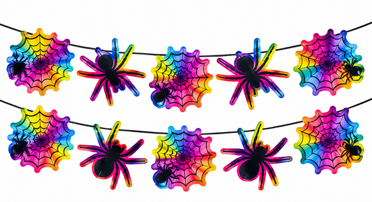 Guirnalda Halloween Arañas Y Telarañas Decoración 3 Mts