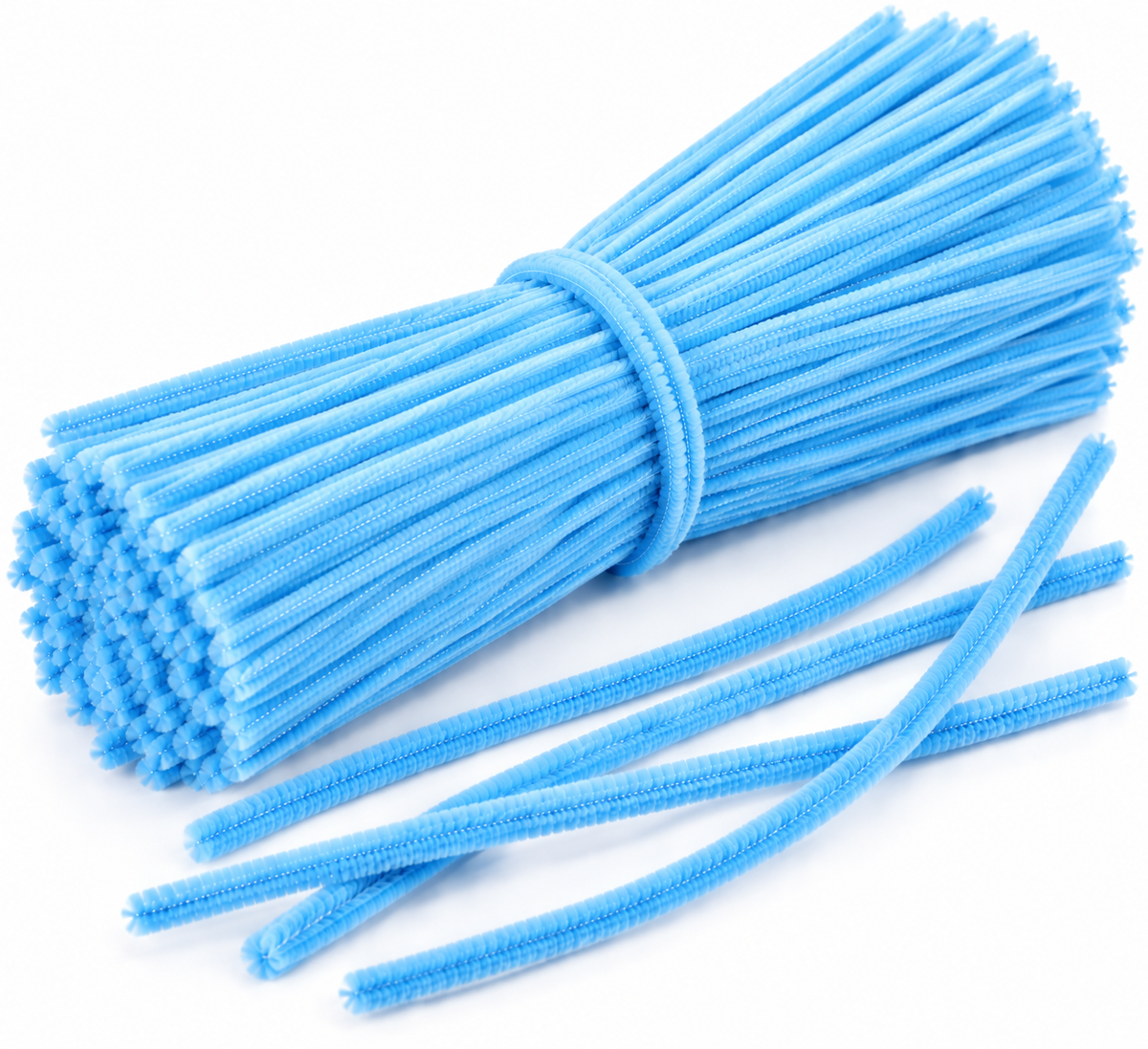 Limpiapipas Chenille para Manualidades Celeste 100 Unidades