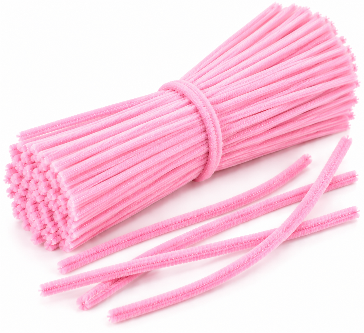 Limpiapipas Chenille para Manualidades Rosa 100 Unidades