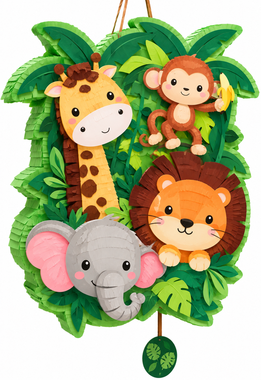 Piñata Animales De La Selva Safari 3D