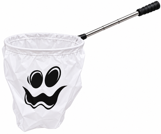 Bolsa Recolectora De Dulces Halloween Con Palo Blanco