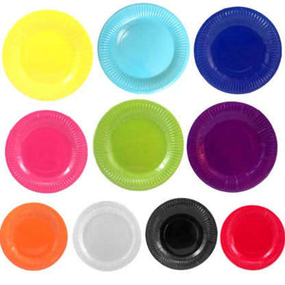 Pack 10 Plato Cartón Cumpleaños De Color Para Fiestas