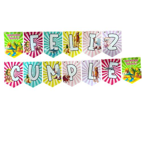 Cotillón Cumpleaños Tralaleros Brainrot Guirnalda