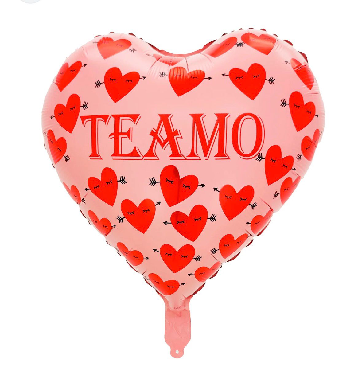 Pack 2 globos metálicos corazón rosado