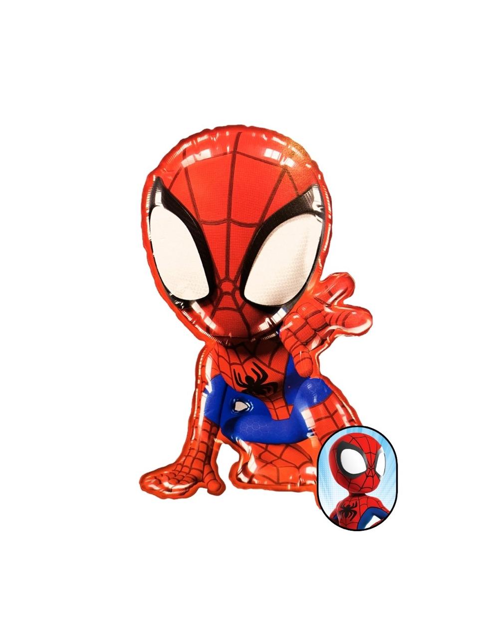 Globo Metálico Figura Spidey Cotillón Activarte Color Rojo Y Azul Rojo/azul