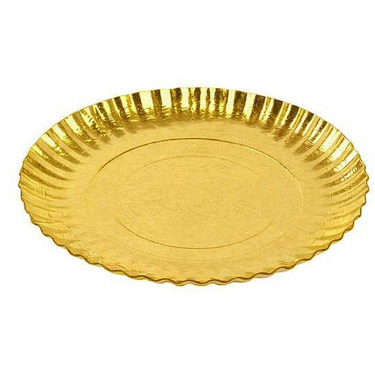 Pack 2 Bandejas Doradas Reutilizables De Coctel De Cartón Duro 36 Cm