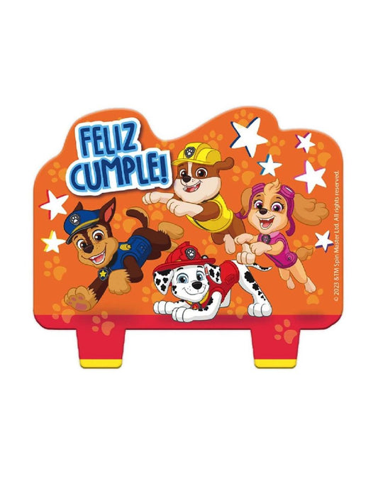 Vela De Cumpleaños Paw Patrol