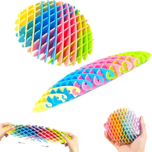 12 Pelota Expandible Sensorial Arcoíris Antiestrés Fidget
