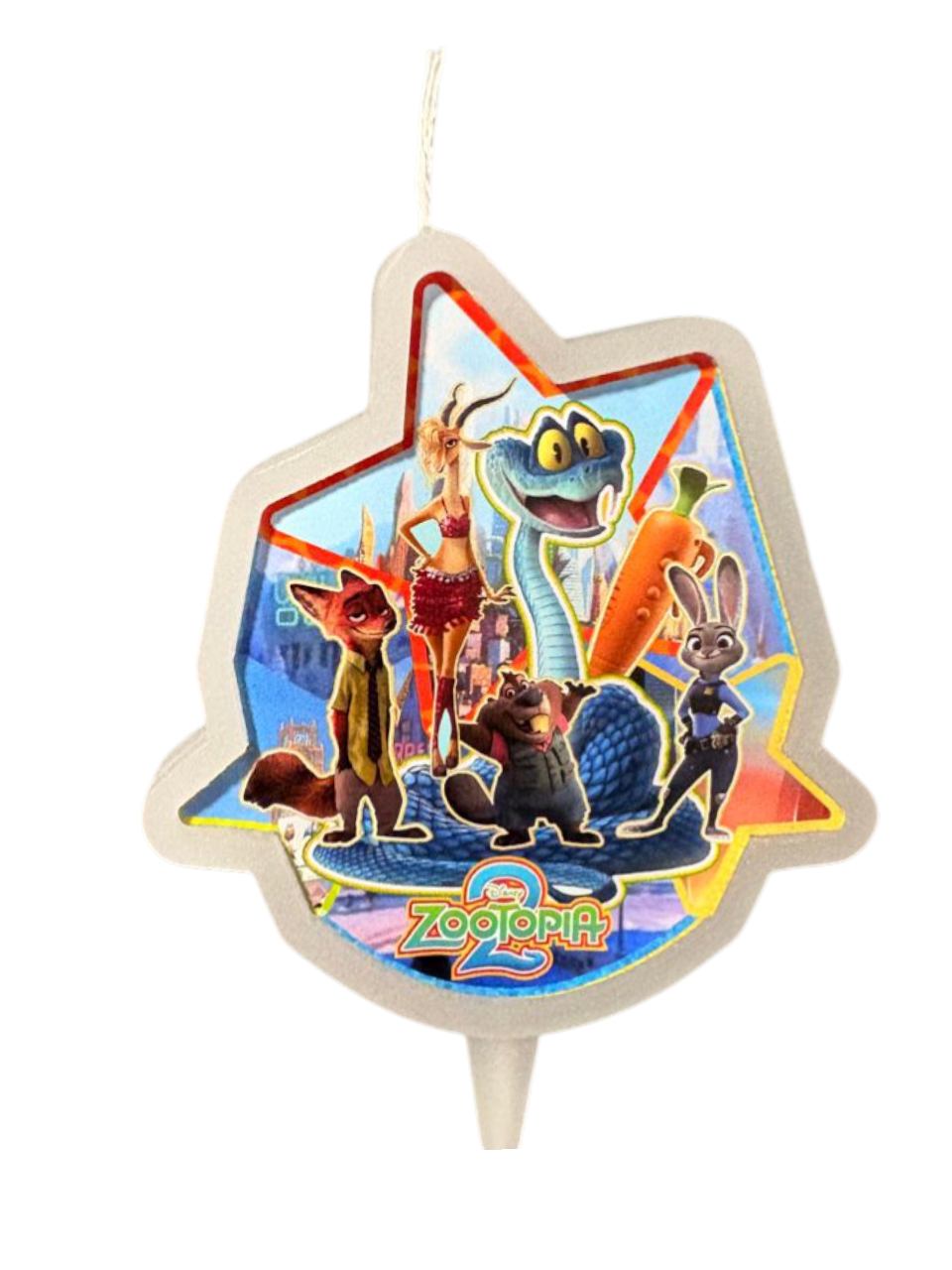 Vela De Cumpleaños Zootopia 2 Decoración De Torta