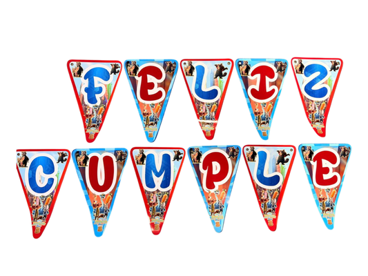 Banderín Feliz Cumple Zootopia Fiesta Decoración
