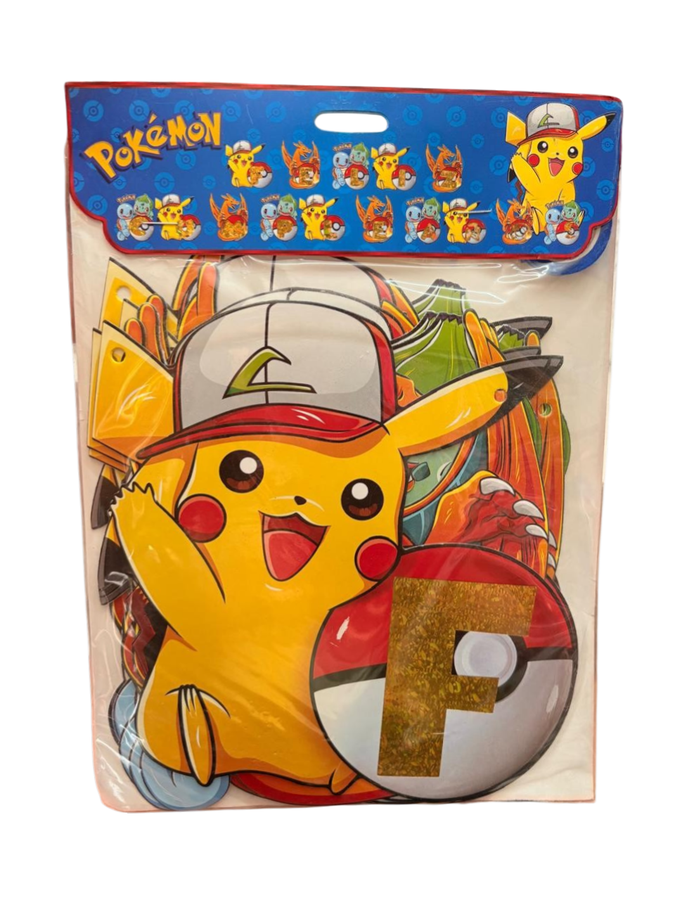 Banderín Pokémon Pikachu Decoración Fiesta Cumpleaños 3d