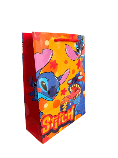 12 Bolsa Stitch Disney Cumpleaños Infantil Cotillón