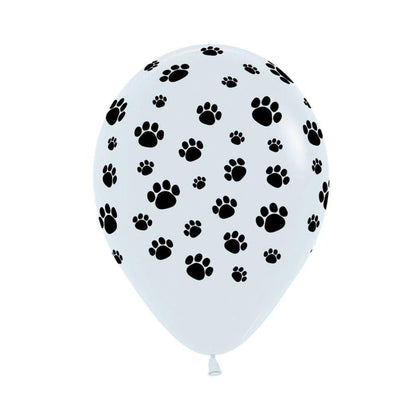 50 Globos De Látex Huellas De Patita De Perro Para Fiestas