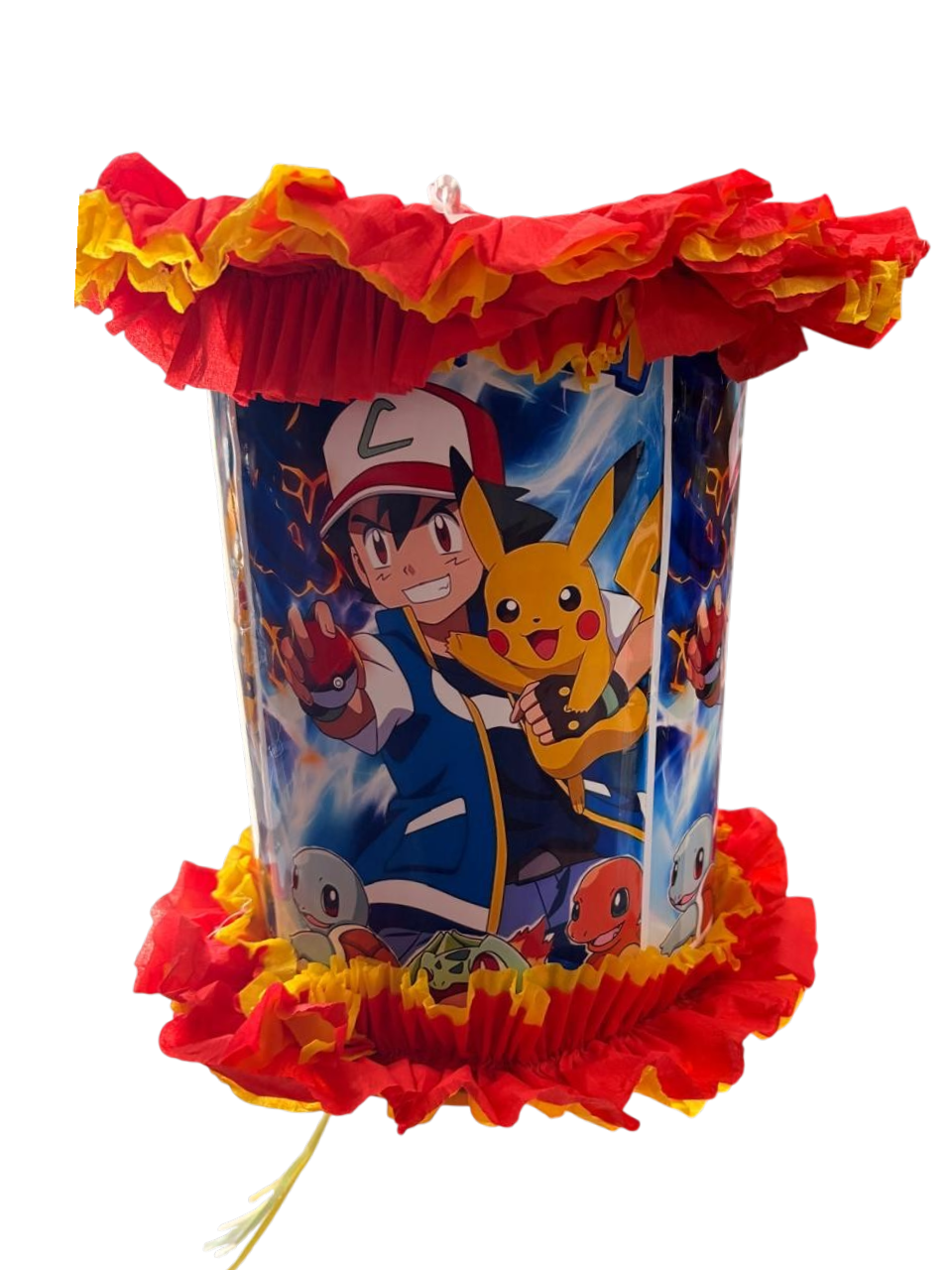 Piñata Tambor Pokémon Ash Pikachu Fiesta Cumpleaños