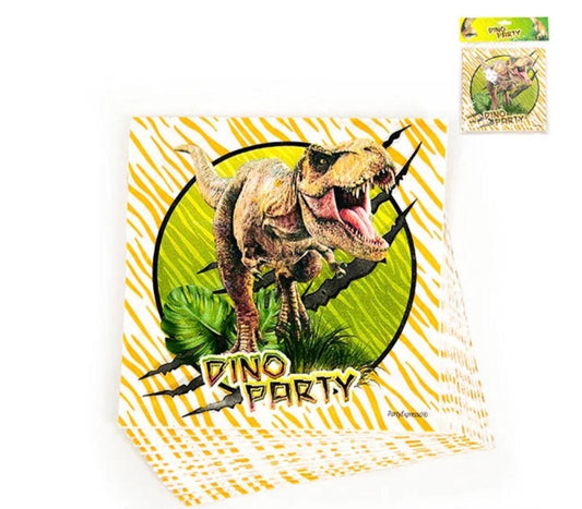 Servilletas Dino Party Con Diseño De Dinosaurio 12 Unidades