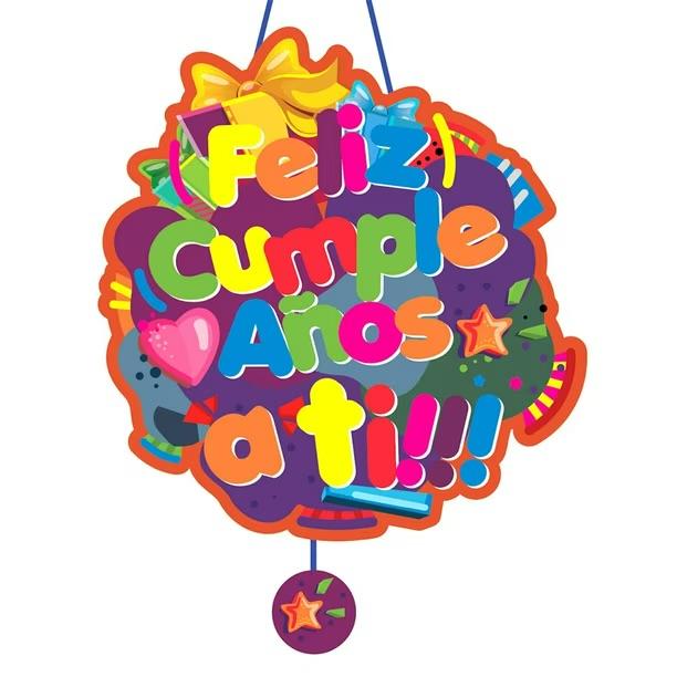 Piñata Feliz Cumpleaños 3d Decorativa Para Cotillón