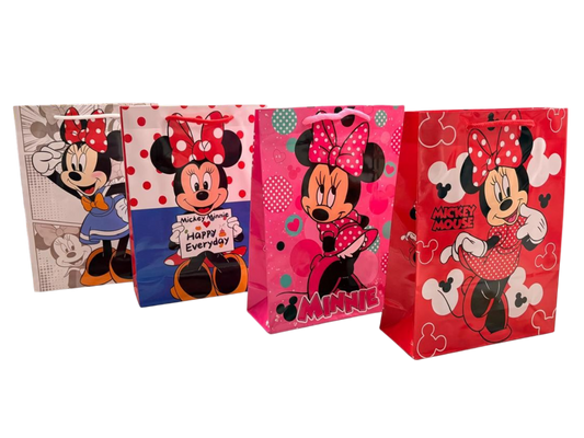 Pack 12 Bolsas De Regalo Minnie Mouse Disney Cumpleaños