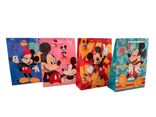Pack 12 Bolsas De Cumpleaños Mickey Mouse Disney Surtidas