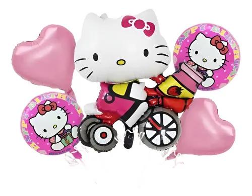 Set De Globos Metalizados Hello Kitty ( 5 Unidades ) Mora