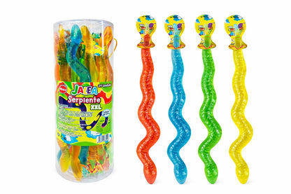 Jalea Xxl Serpientes Sabores Frutales De 24 Unidades, Piñata