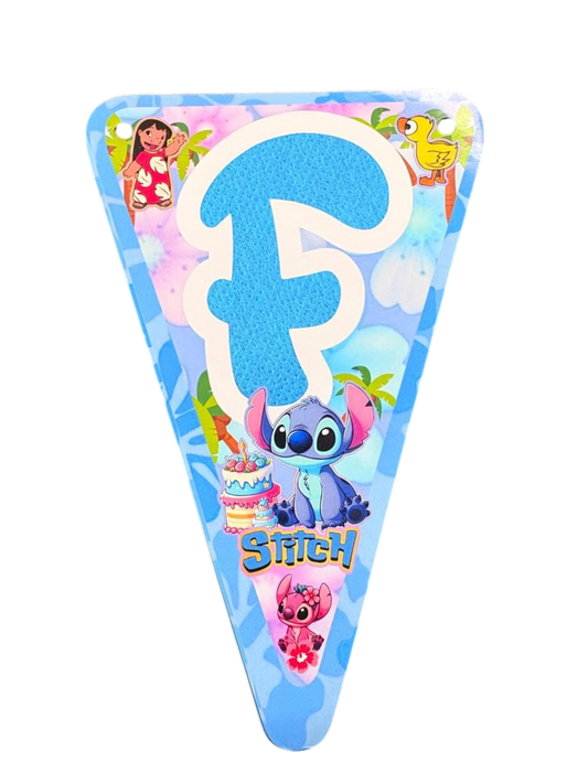 Cotillón Cumpleaños Lilo Y Stitch Banderín Decorativo